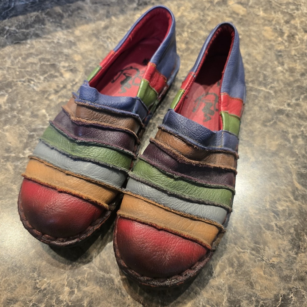Socofy Women's Handmade Leather Slides‎ Size 240 US 7